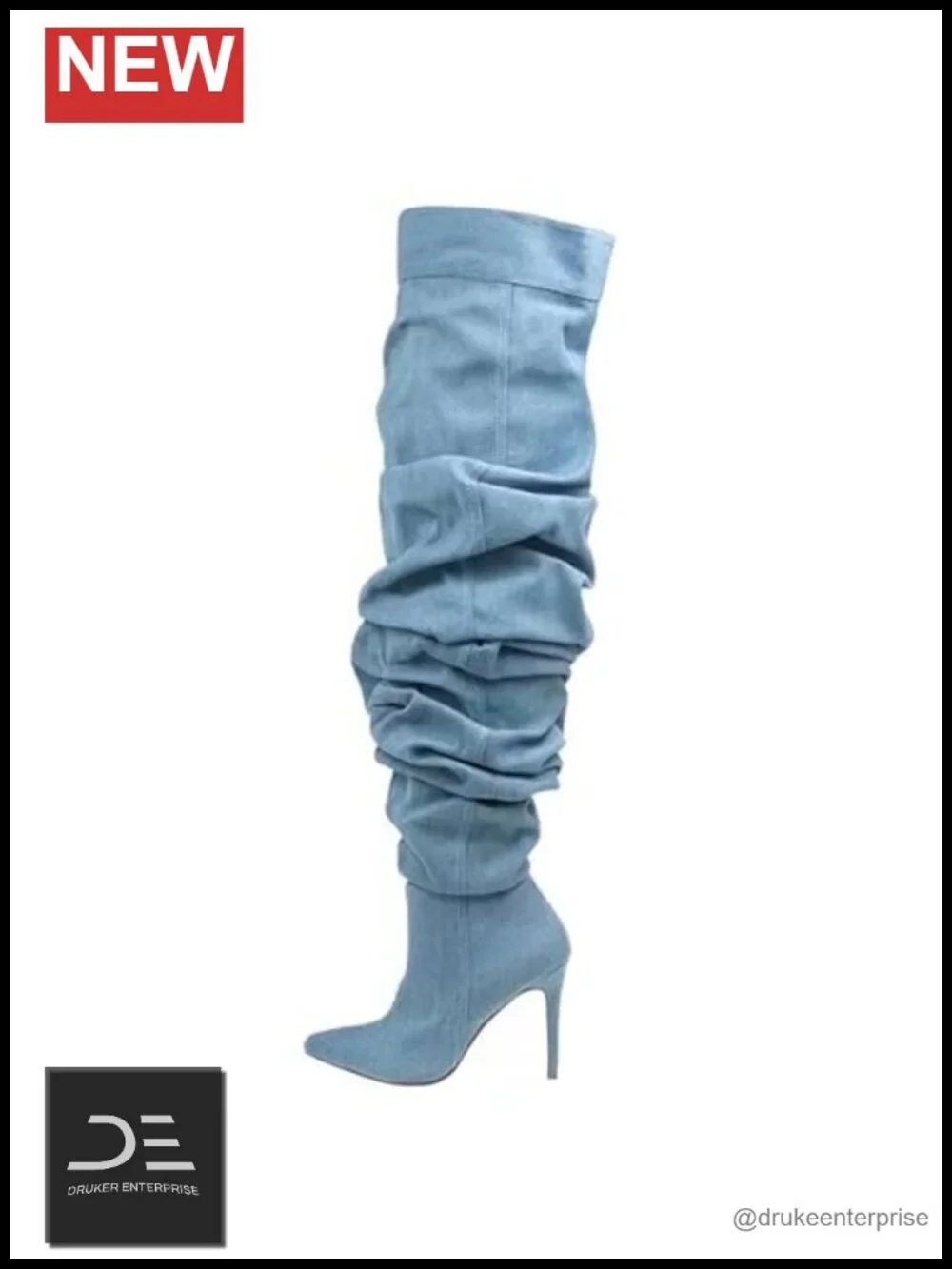 Slouchy Over-the-Knee Boots with 4.3